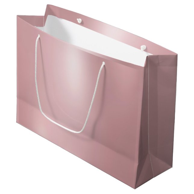 Grand Sac Cadeau Rose Gold Glamor Moderne tendance Modèle élégant (Devant Angle)
