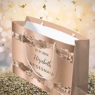 Grand Sac Cadeau Rose or agate geode bridesmaid