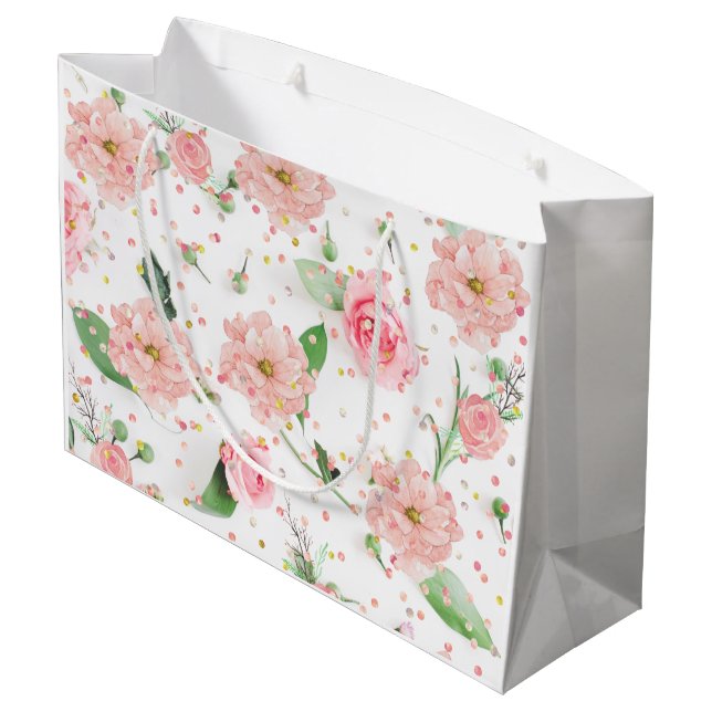 Grand Sac Cadeau Rose Paradise (Dos Angle)