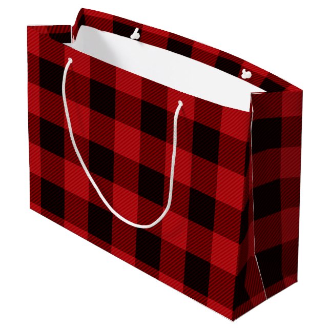 Grand Sac Cadeau Rouge (Dos Angle)