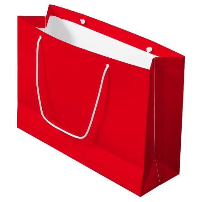 Grand Sac Cadeau Rouge (Devant Angle)