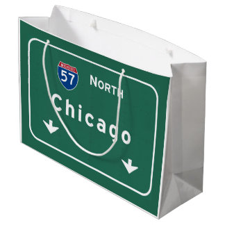 Grand Sac Cadeau Route d'autoroute d'autoroute nationale de Chicago