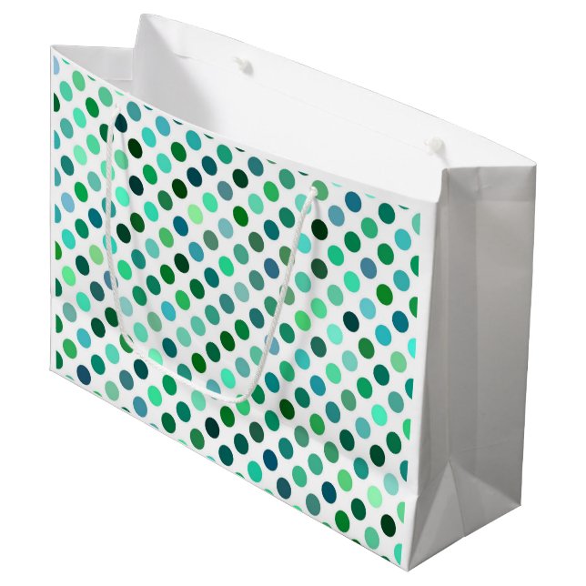 Grand Sac Cadeau Sac-cadeau à pois Polka (Devant Angle)