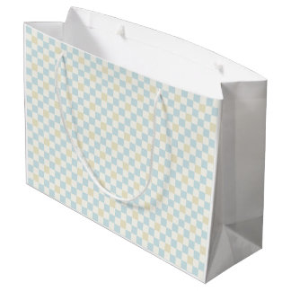 Grand Sac Cadeau Sac-cadeau Baby Shower pour un garçon | Bleu à car