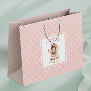 Grand Sac Cadeau Sac-cadeau de naissance Fleur de Blush de Fée Char