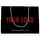 Sac-cadeau noir personnalisé avec logo de l'entrep