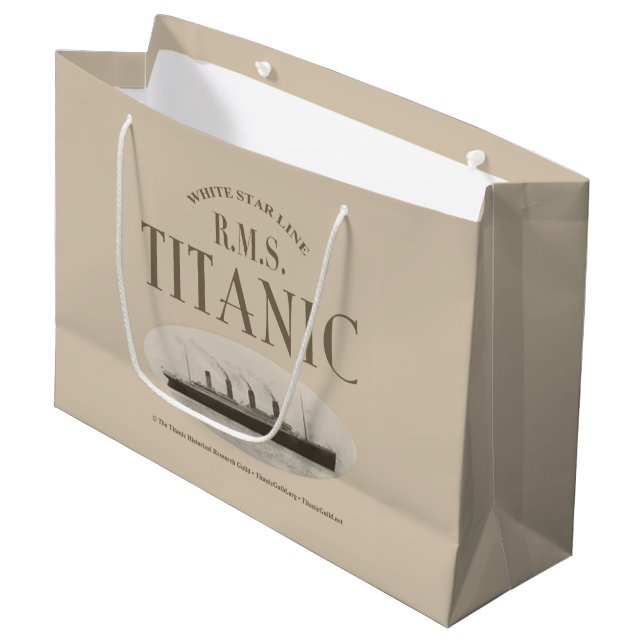 Grand Sac Cadeau Sac-cadeau Sepia, navire fantôme Titanic RMS Grand (Devant Angle)