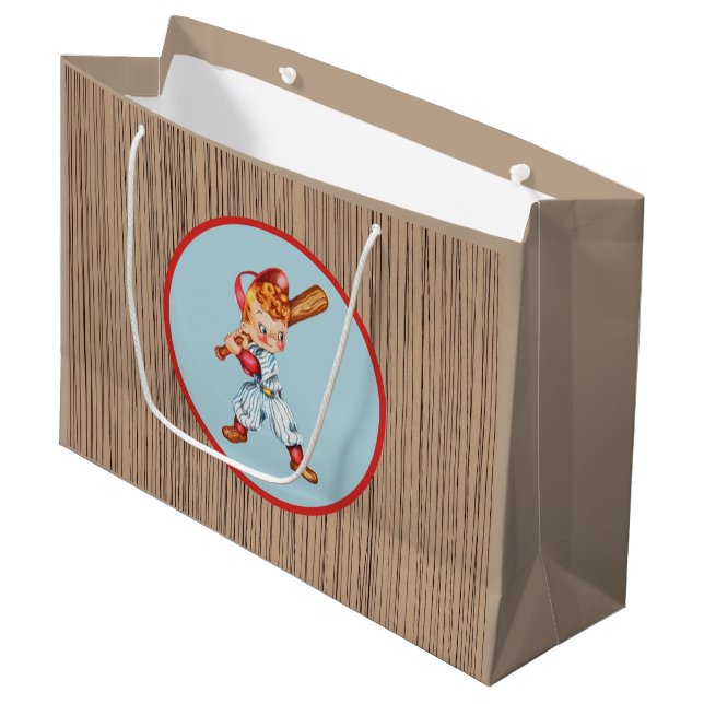 Grand Sac Cadeau Sac-cadeau Vintage pour petits bouffeurs (Devant Angle)