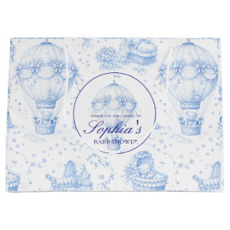 Grand Sac Cadeau Sachet pour Baby Shower personnalisé avec Toile de