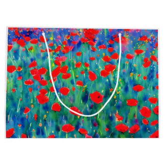 Grand Sac Cadeau Sacoche cadeau Poppy Field