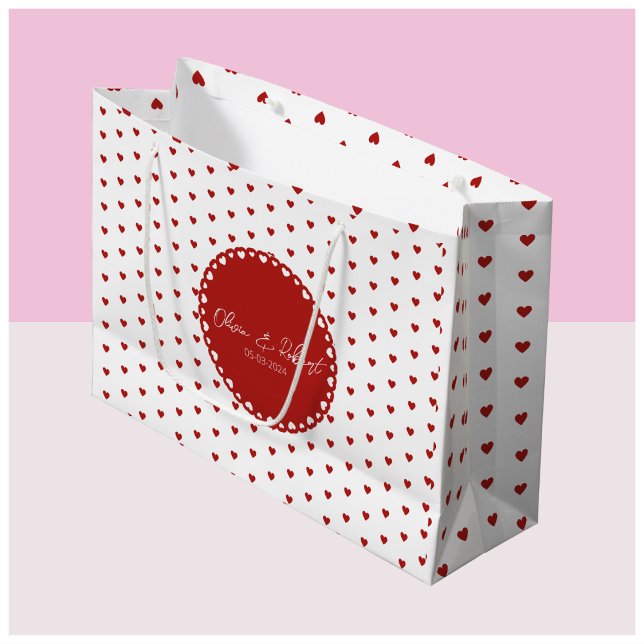 Grand Sac Cadeau Sacs-cadeaux Coeur d'Amour Personnalisé pour les c (Créateur téléchargé)