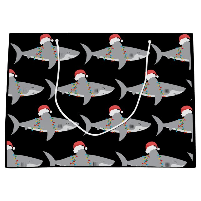 Grand Sac Cadeau Sacs-cadeaux Motif de Noël amusant (Devant)