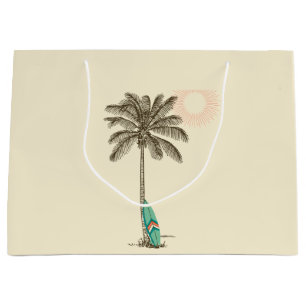 Grand Sac Cadeau Sacs-cadeaux Tropical Beach Party Palm Tree
