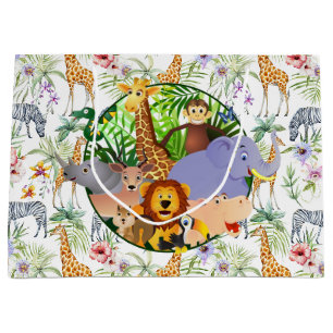 Grand Sac Cadeau Safari animal