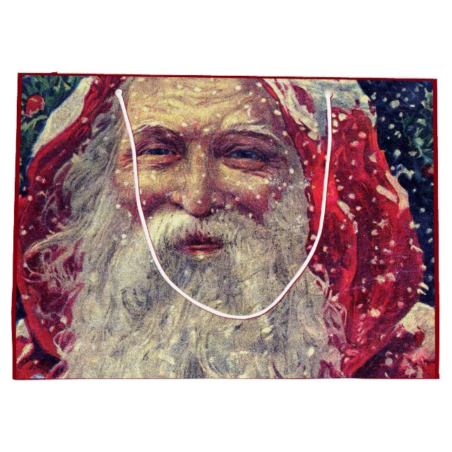 Grand Sac Cadeau Saint Nicolas victorien à l'ancienne (Dos)