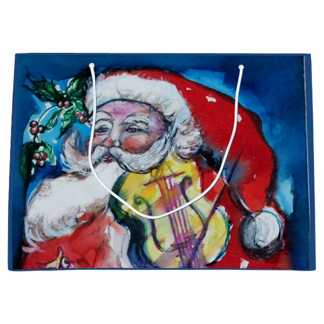 GRAND SAC CADEAU SANTA CLAUS AVEC VIOLIN (Devant)