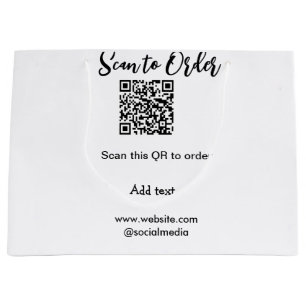 Grand Sac Cadeau Scanner pour commander scanner le code QR ajouter