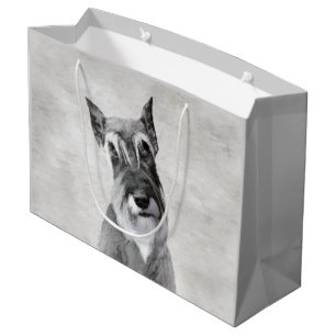 Grand Sac Cadeau Schnauzer (Giant) Peinture - Dog Art