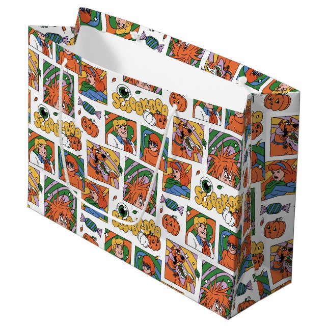 Grand Sac Cadeau Scooby-Doo Halloween Photos Pattern (Devant Angle)