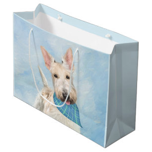 Grand Sac Cadeau Scottish Terrier Wheaten Dog Painting Art original