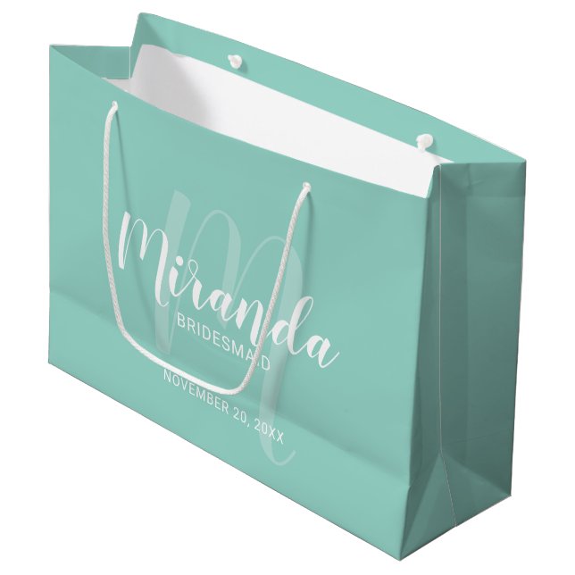 Grand Sac Cadeau Script moderne Mention de femme de chambre personn (Devant Angle)