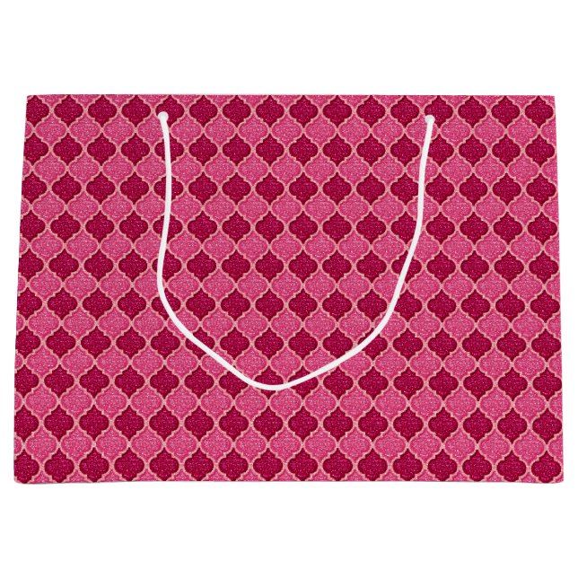Grand Sac Cadeau Séquins MQF-Pink-Magenta-CADEAU L (Devant)