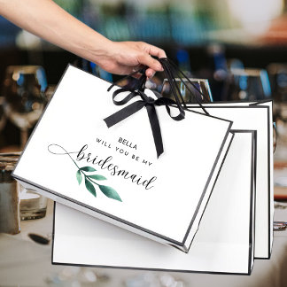 Grand Sac Cadeau Seras-Tu Ma Demoiselle D'Honneur