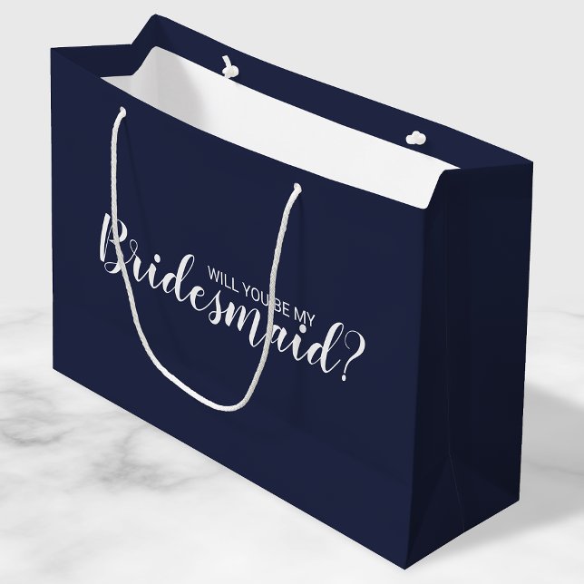 Grand Sac Cadeau Serez-Vous Ma Femme D'Accueil ? Script moderne ble (Créateur téléchargé)