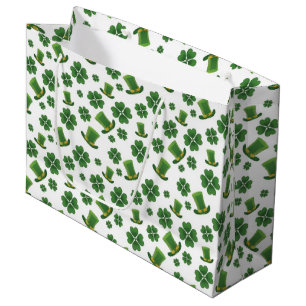 Grand Sac Cadeau Shamrocks et chapeaux supérieurs