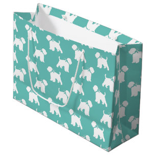 Grand Sac Cadeau Silhouette de chien de Terrier