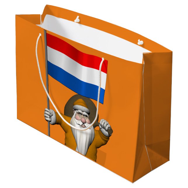 Grand Sac Cadeau Sinterklaas Avec Ensigne De Pays-Bas (Dos Angle)