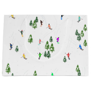 Grand Sac Cadeau Ski alpin Ski Ski Arbres d'hiver