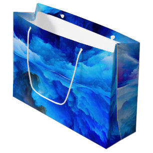 Grand Sac Cadeau SlipperyJoe's abstrait nuage artwork coloré surr