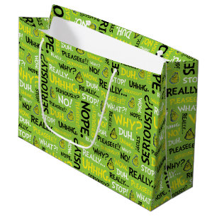 Grand Sac Cadeau Snarky Grinch   Grinch Snarky Phrase Motif