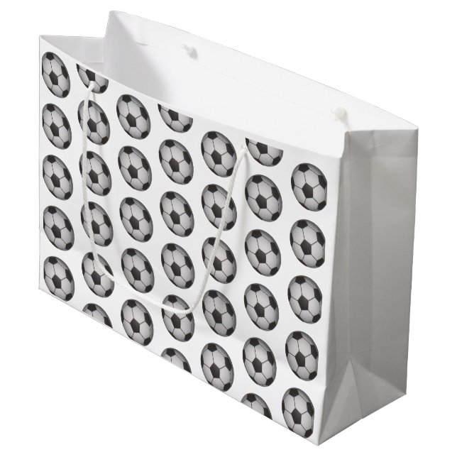 Grand Sac Cadeau "Soccer" (Devant Angle)