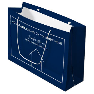 Grand Sac Cadeau Société Immobilier Marine Bleu Cuisine domestique 
