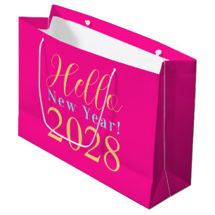 Grand Sac Cadeau Soirée du Nouvel An Hot Rose Party Favor