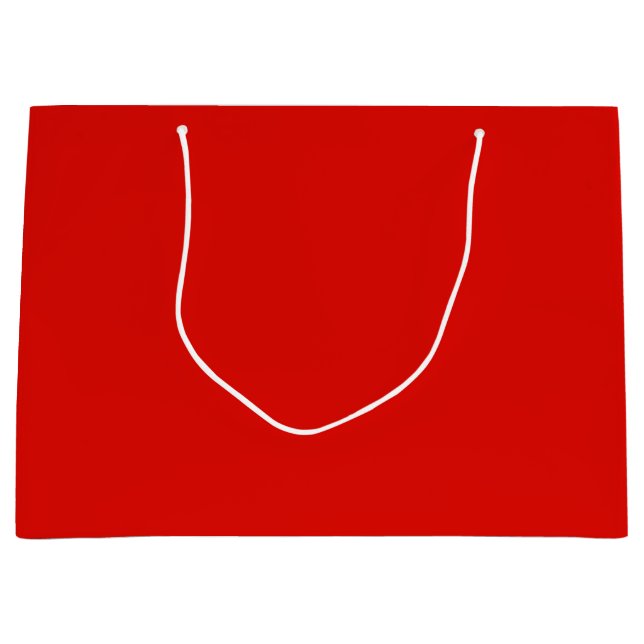 Grand Sac Cadeau Solide Rouge creux (Devant)