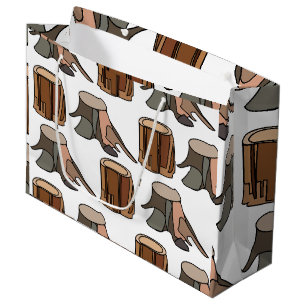 Grand Sac Cadeau Souche d'arbre