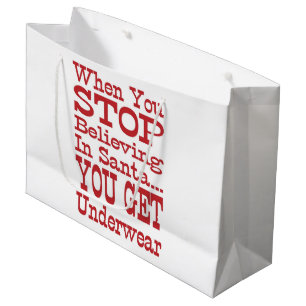 Grand Sac Cadeau Sous-vêtements père Noël