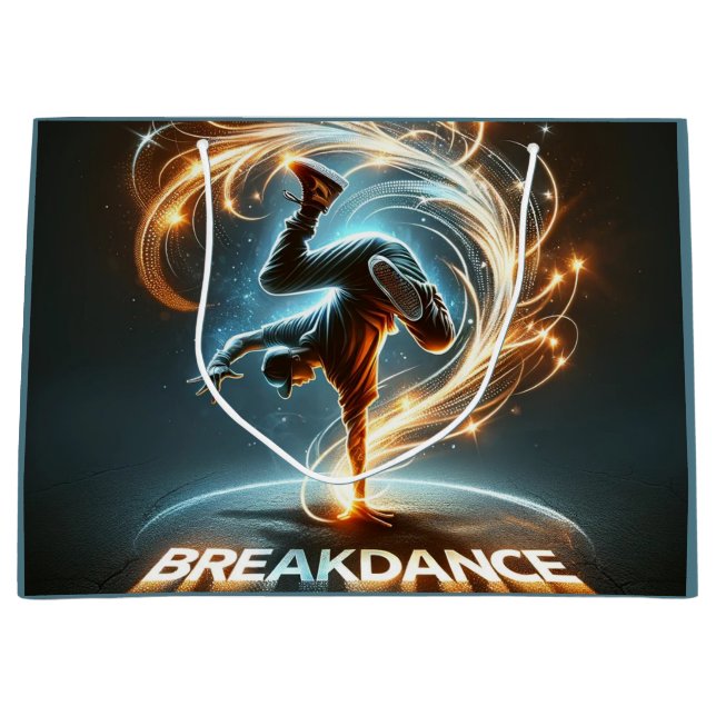 Grand Sac Cadeau "Spotlight Groove" - ​ ​ dansant sous les projecte (Devant)