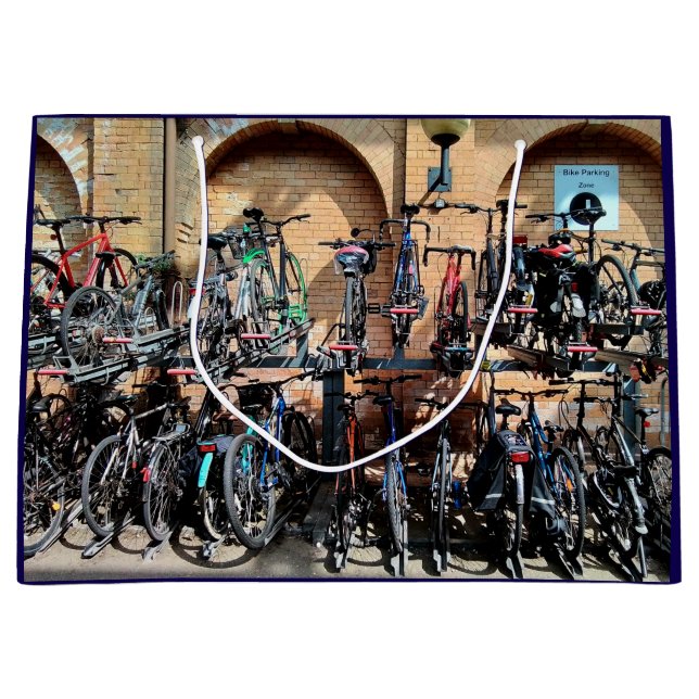 Grand Sac Cadeau Stand à vélos (Devant)