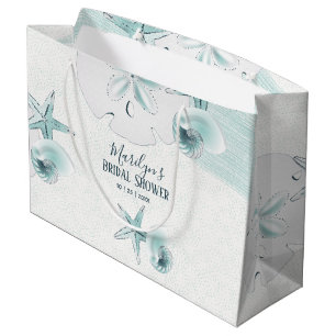 Grand Sac Cadeau Starfish Shells Moderne Elegant Beach Wedding Part