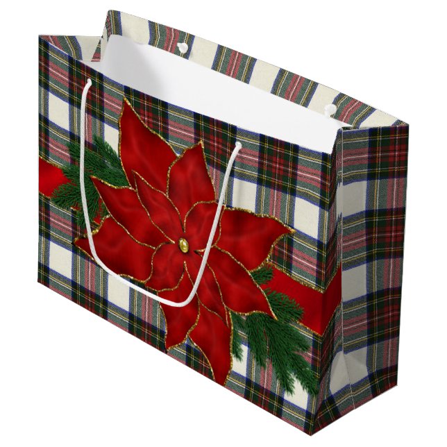 Grand Sac Cadeau Stewart Dress Tartan écossais moderne (Devant Angle)