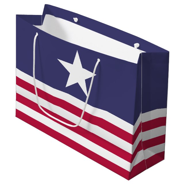 Grand Sac Cadeau Style patriotique américain (Devant Angle)