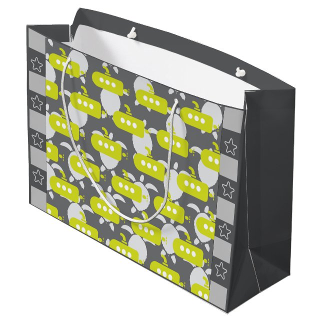 Grand Sac Cadeau Submarines & Turtles (Dos Angle)