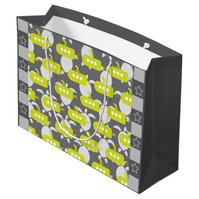 Grand Sac Cadeau Submarines & Turtles (Dos Angle)