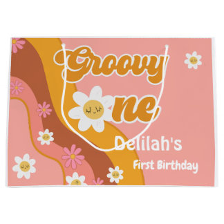 Grand Sac Cadeau Super un rétro vintage premier anniversaire