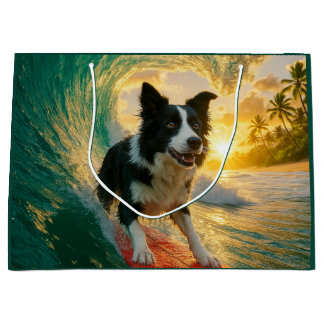 Grand Sac Cadeau Surfs vers le haut de la frontière Collie