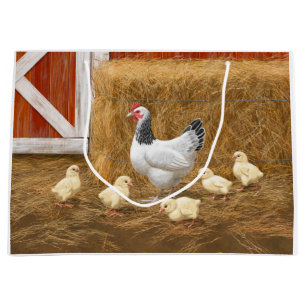 Grand Sac Cadeau Sussex Chicken Mama Hen et Chicks